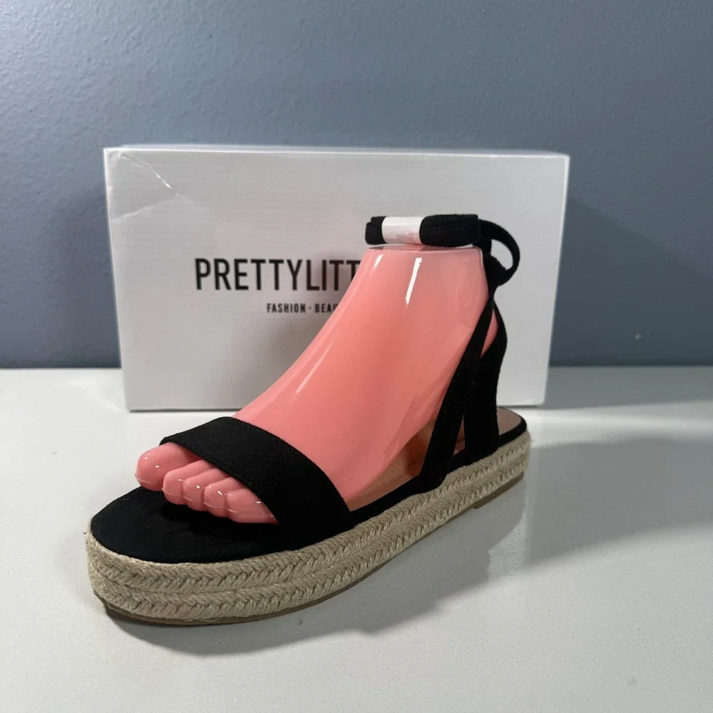 PrettyLittleThing Espadrille Sandals Womens‎  Lace Up Platform. Eu size 37